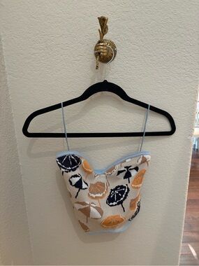Anthropologie Maeve Scalloped-Hem Sweater Tube Top